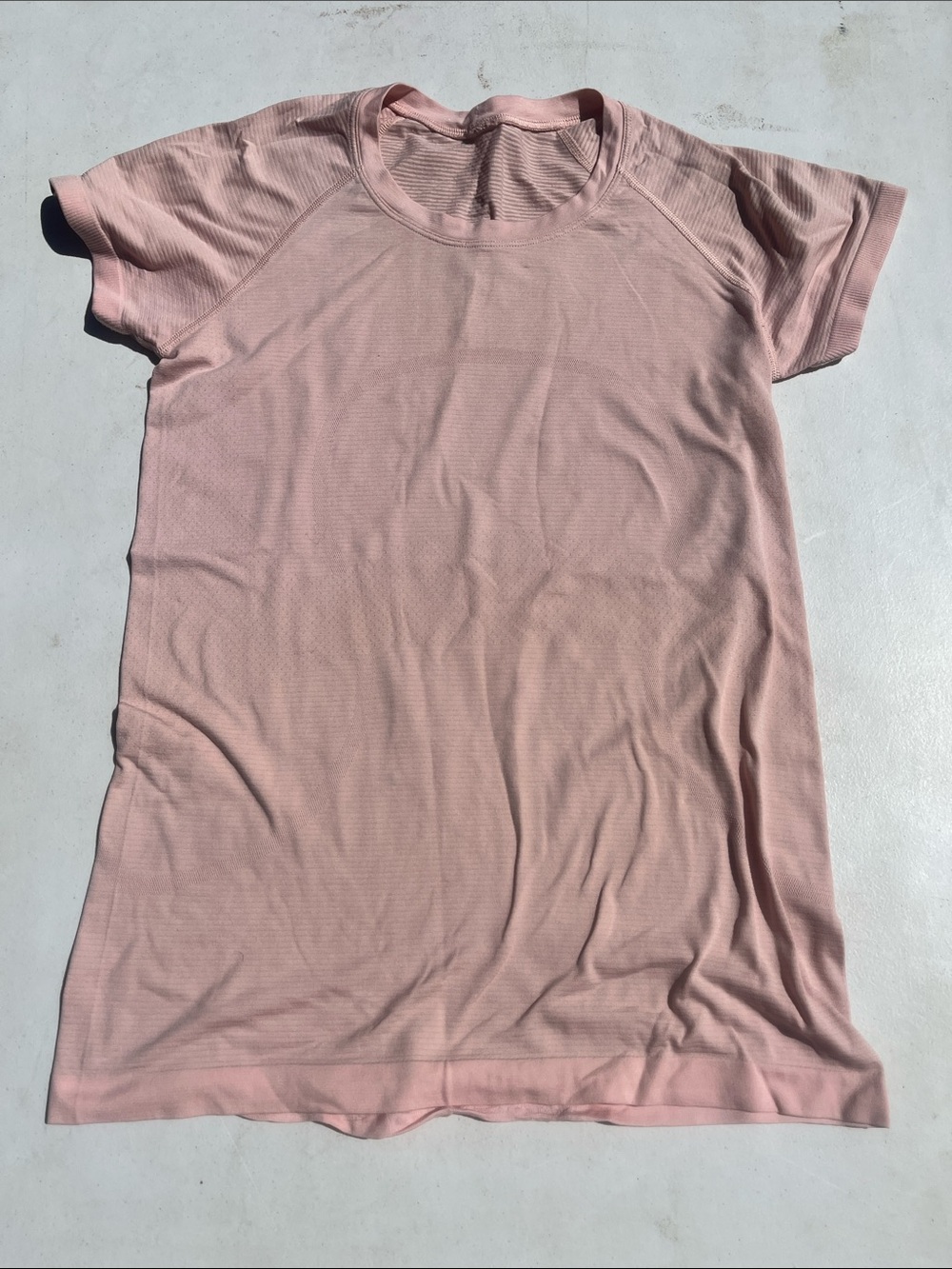 lululemon athletica Light Pink Short-Sleeve Crewneck Top